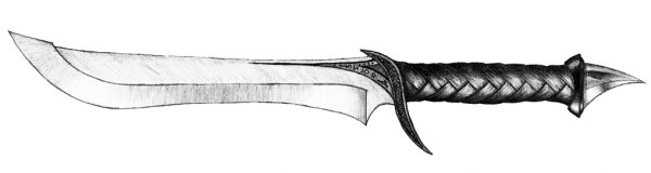 Кинжал простым карандашом