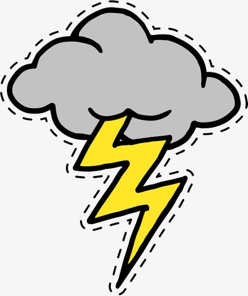 Молния эскиз