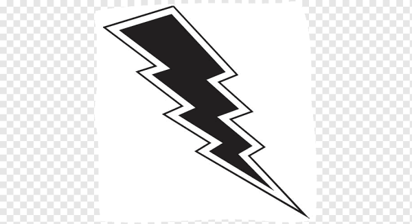 Белая молния на черном фоне