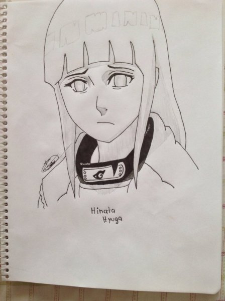 Хината Хьюга карандашом