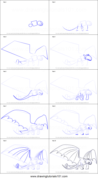 Поэтапное рисование дракона