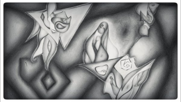 Картины карандашом абстракция