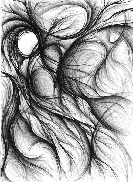 Абстракция карандашом для начинающих