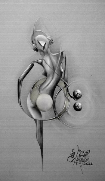 Абстракционизм карандашом