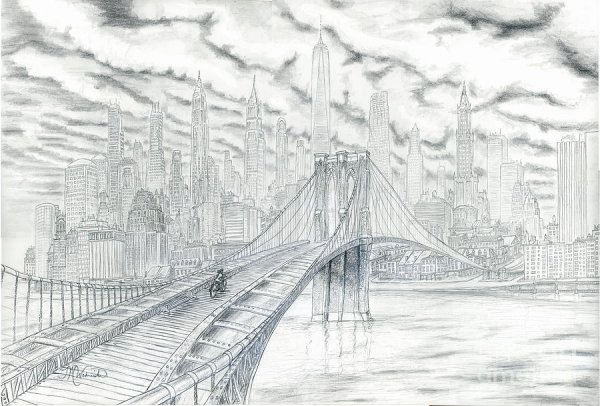 Бруклинский мост рисунок