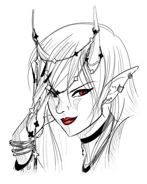 Рисунки для срисовки дьявол