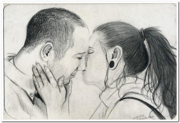 Рисунки для срисовки любовь