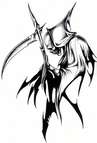 Рисунки карандашом для срисовки смерть