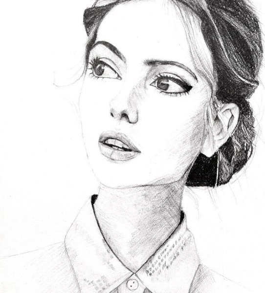 Лицо карандашом
