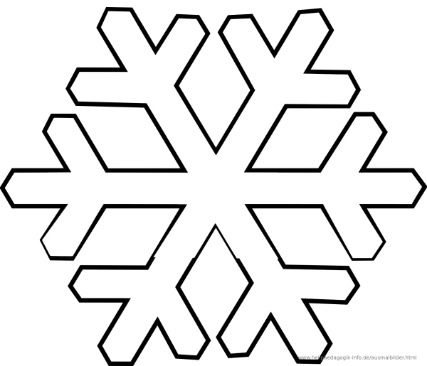 Снежинка раскраска
