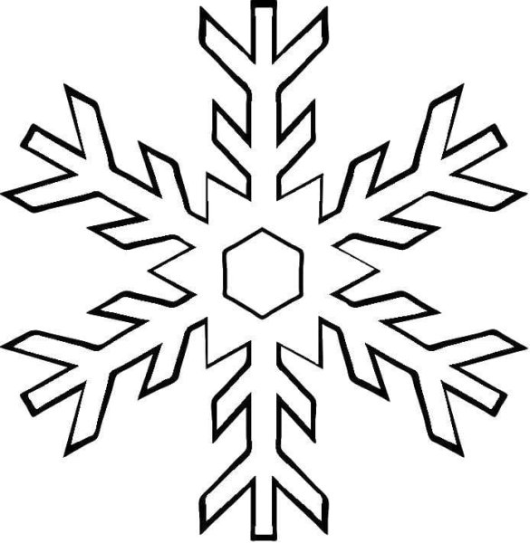 Новогодние снежинки карандашом