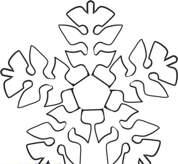 Зимние раскраски снежинки