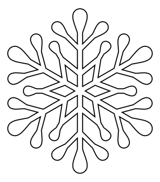 Снежинки черный контур