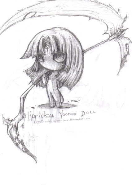 Рисовать куклу вуду