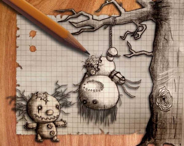 Кукла вуду карандашом