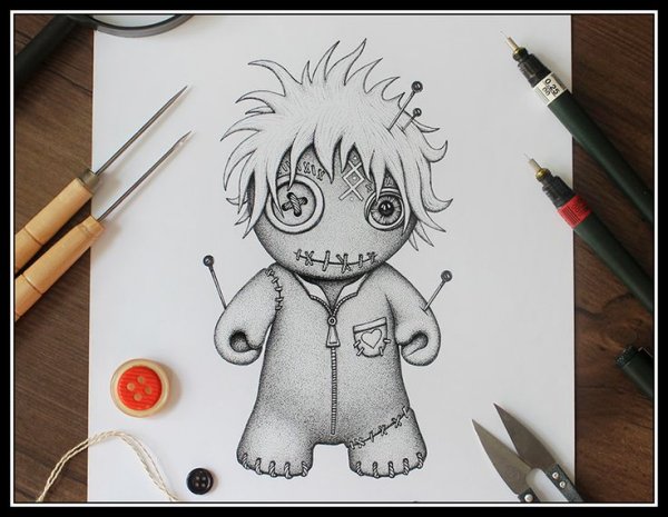 Кукла вуду эскиз