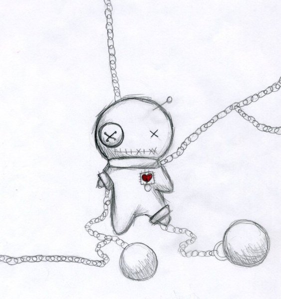 Кукла вуду рисунок