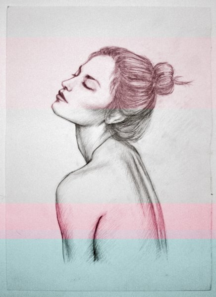 Картинки девушек карандашом