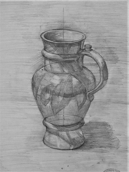 Рисование с натуры кувшин
