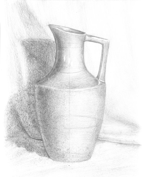 Кувшин рисунок карандашом