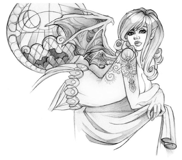 Вампирша эскиз