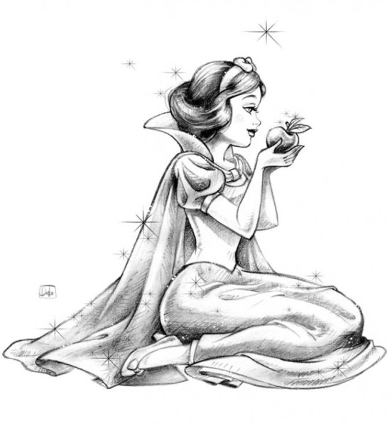 Срисовки Дисней Русалочка