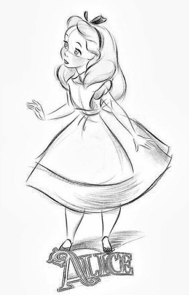 Портреты принцесс Диснея карандашом
