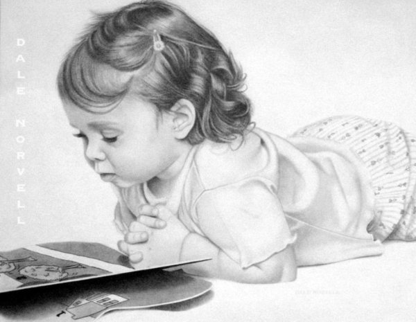 Портрет карандашом для раскрашивания