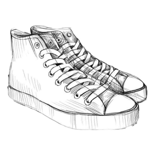 Рисунки карандашом для срисовки кеды