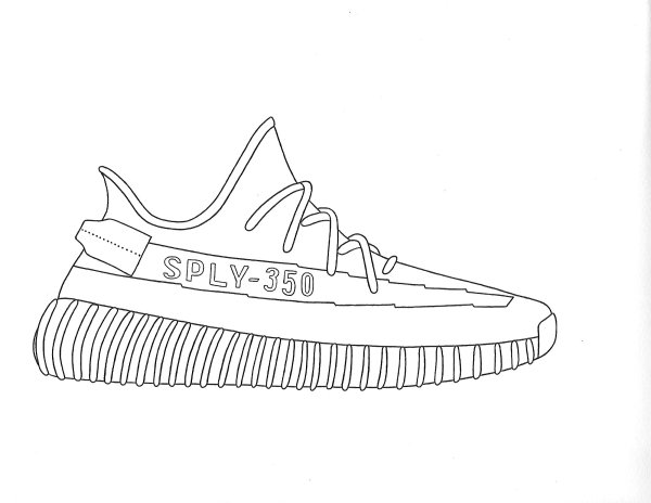 Adidas Yeezy 350 рисунок