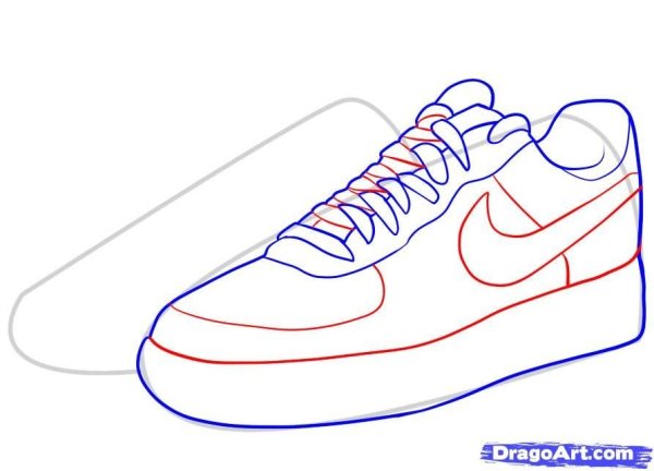 Кеды найк рисунок