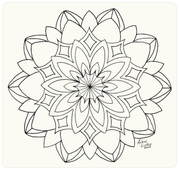 Мандала эскиз для вышивки