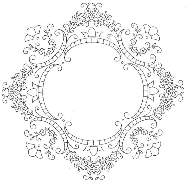 Эскиз салфетки с вышивкой