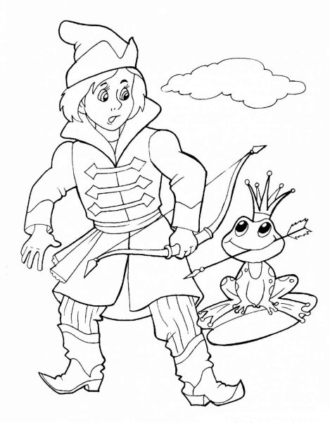 Гном Скромник раскраска