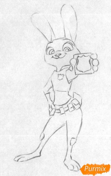 Нарисовать Джуди Хопс