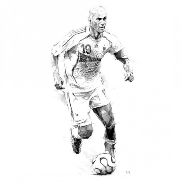 Рисунок футболиста Криштиану Роналду