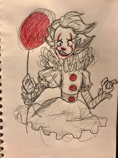 Клоун рисунок карандашом