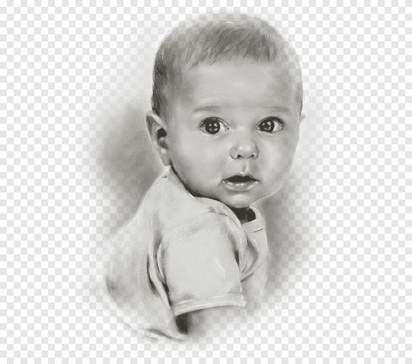 Детский портрет карандашом