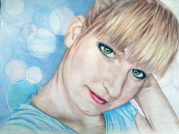 Фон для портрета карандашом цветным