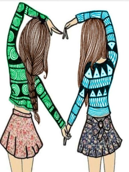 Подруги рисунок