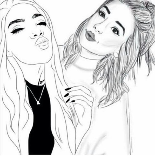 Раскраски для девочек лучшие подруги