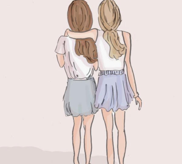 Подруги для срисовки легкие