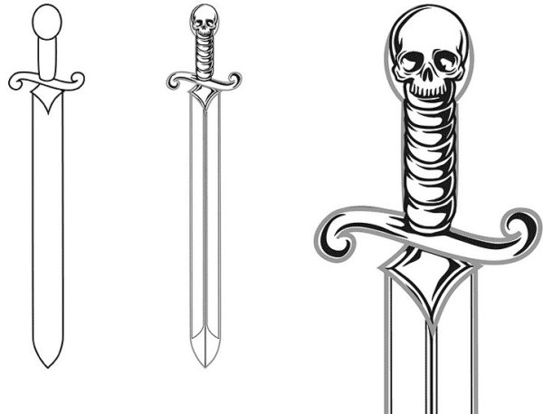 Меч рисунок