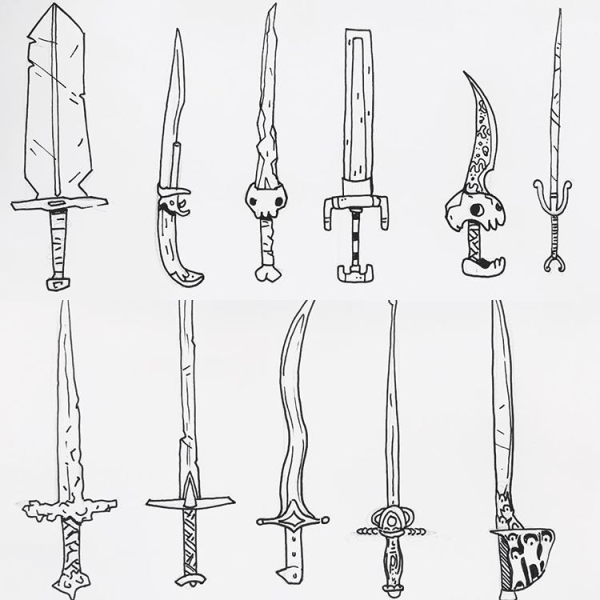 Эскизы холодного оружия