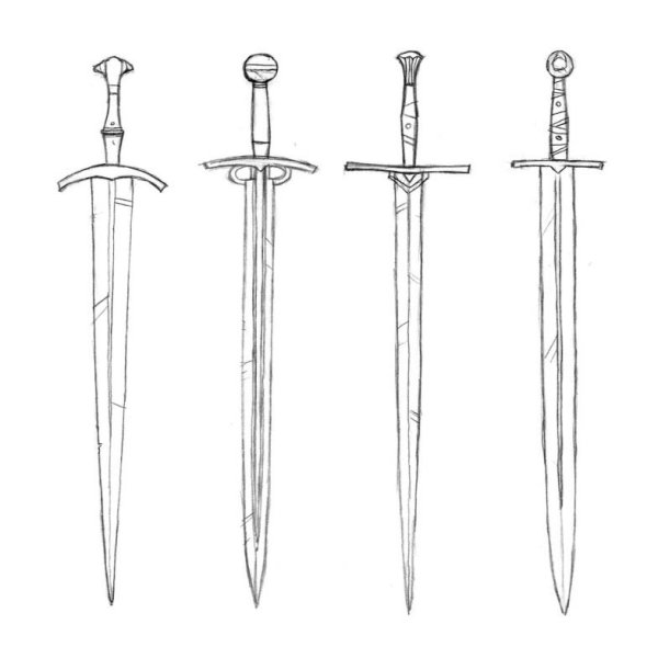 Самурайский меч карандашом