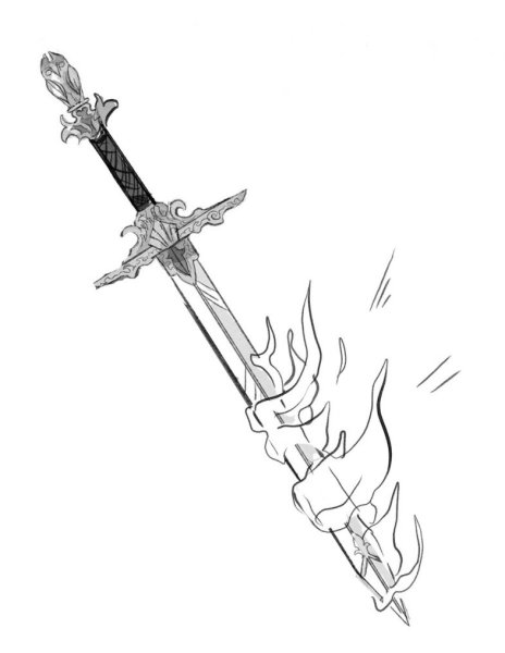 Магический меч эскиз