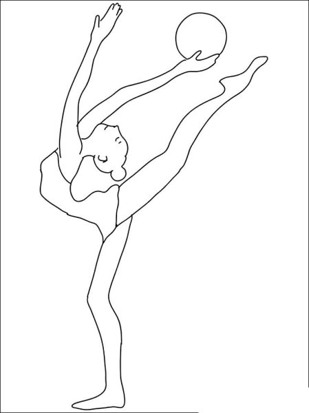 Гимнастка рисунок