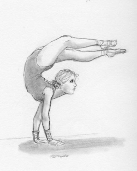 Раскраски гимнастические позы