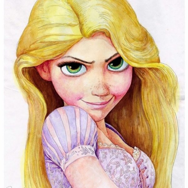 Срисовки Дисней Рапунцель