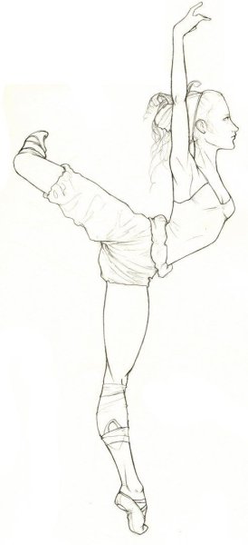 Балерина рисунок карандашом